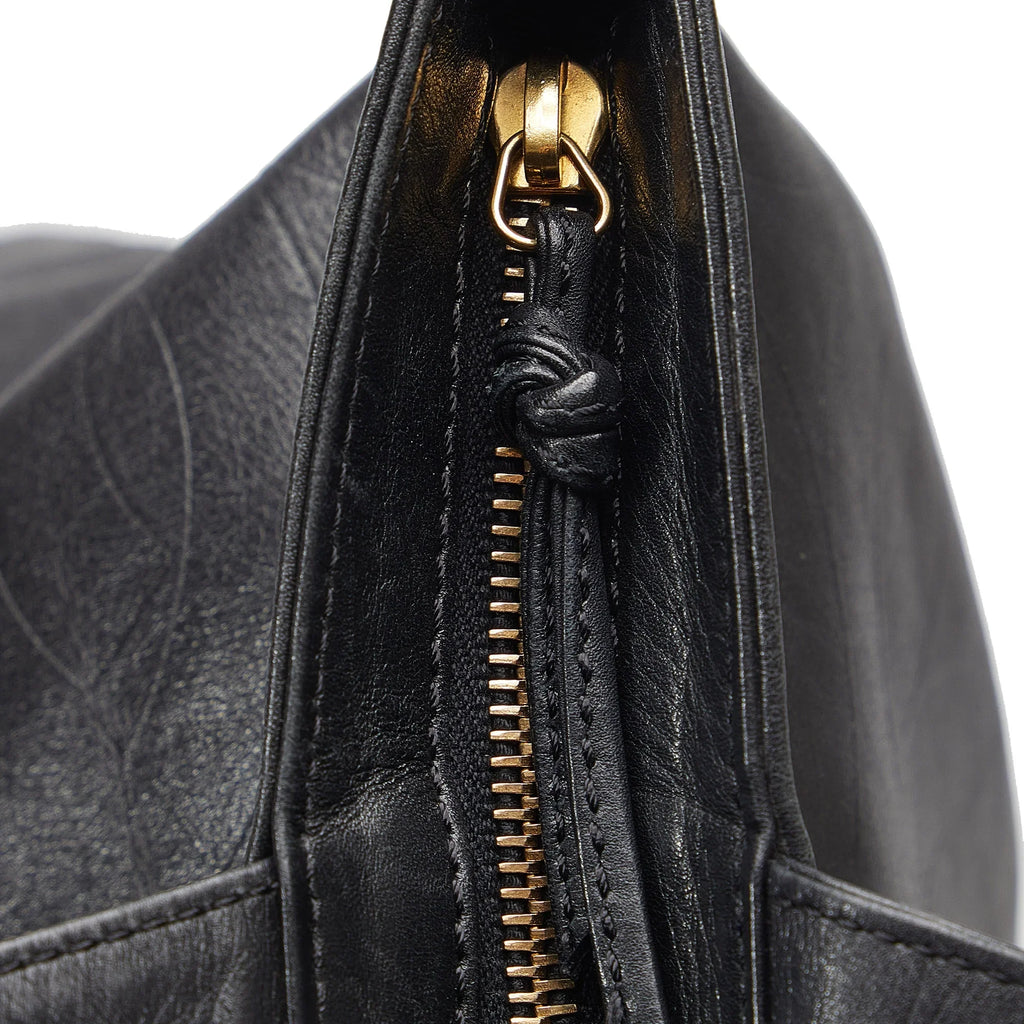 Pre-Owned Authenticated Chanel  Tote Lambskin Leather Black Tote Bag Unisex (Good)