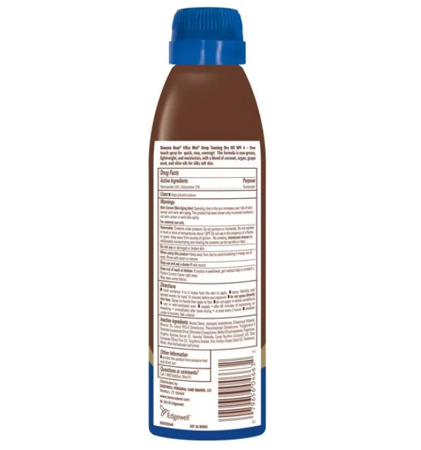 Banana Boat UltraMist Deep Tanning Dry Oil -  4 - 6oz (Pack of 5)