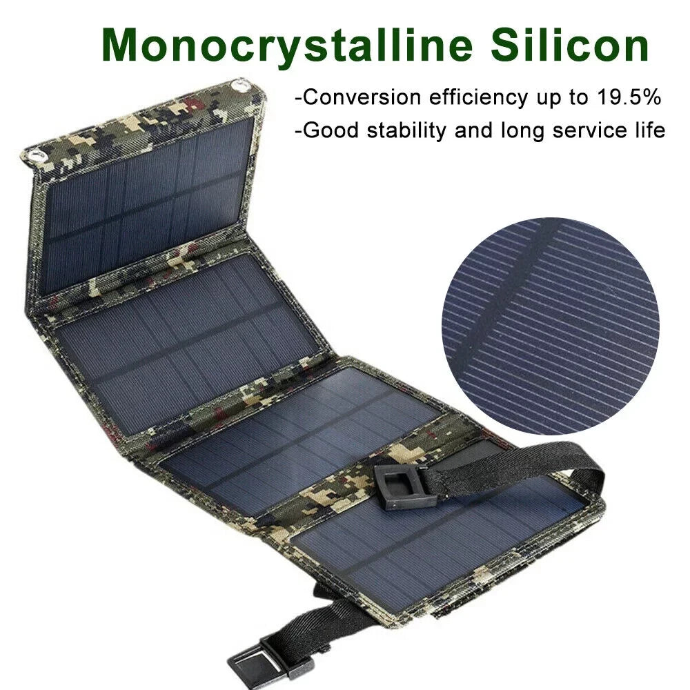 Paddsun Outdoor 80W  Solar Panel Folding Power Bank Camping Hiking Phone Charger
