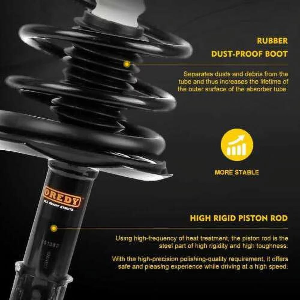 4PC Front Struts & Sway Bar Links Kit for 2006 2007 2008 2009 2010 2011 2012 Toyota Yaris - 272289 272288 K80879