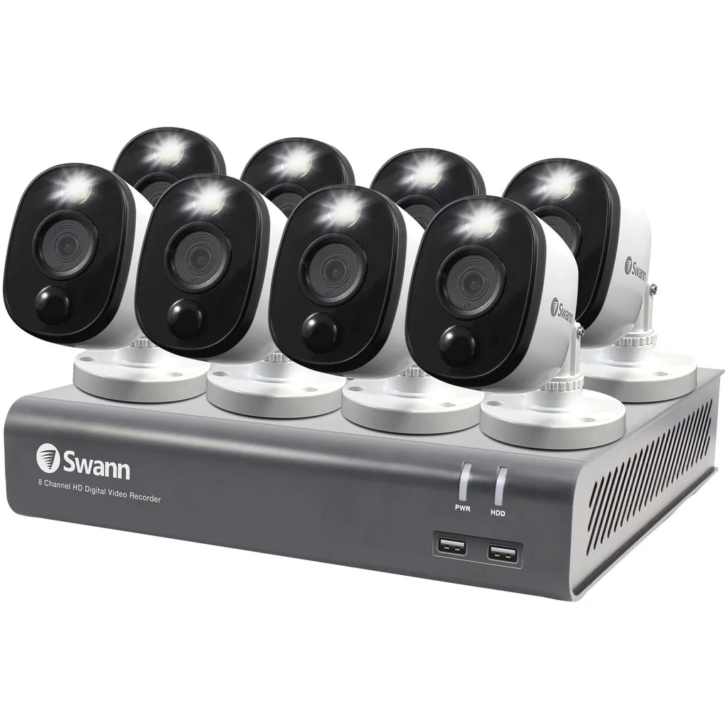 Swann -845808WL- 1080p Full  Surveillance System Kit with 8-Channel 1   and Eight 1080p Cameras