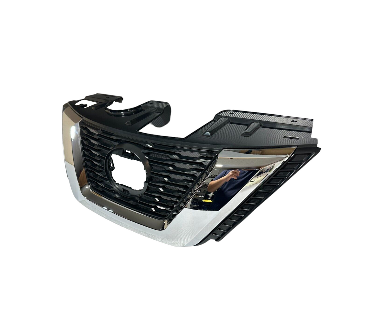 2017 2018 2019 2020 Compatible With Rogue Front Bumper Upper Grille Chrome With Camera Option