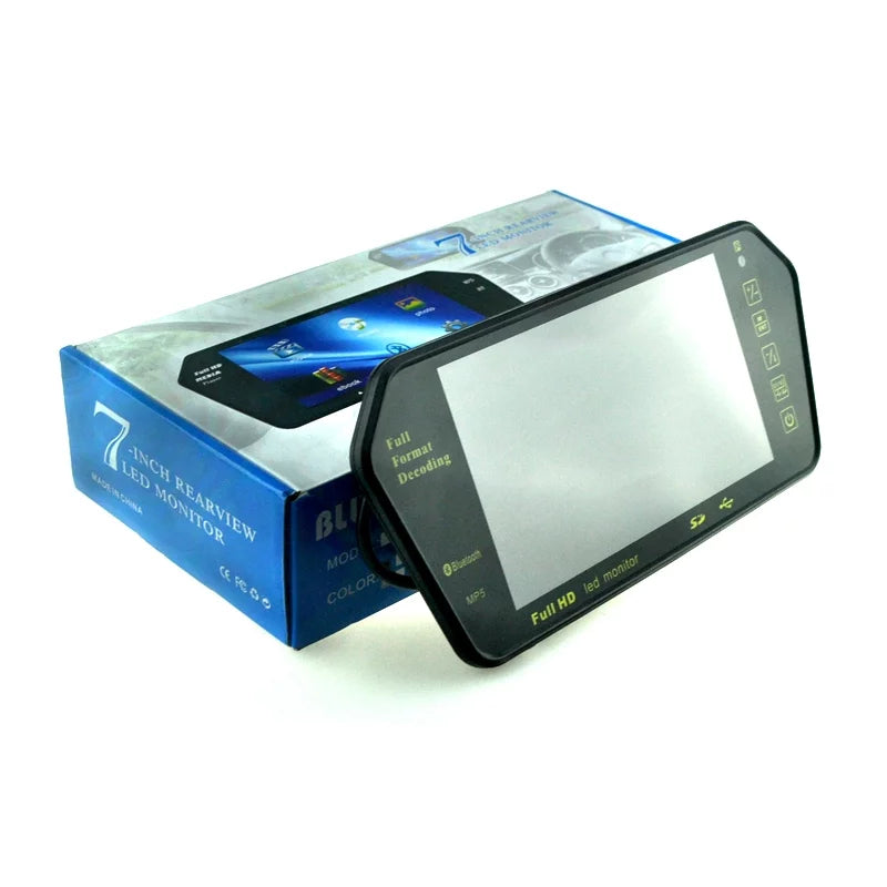 Full  7" inch   Car Monitor Car RearView Mirror with Built-in Bluetooth Mp5  Photo Display   Slot