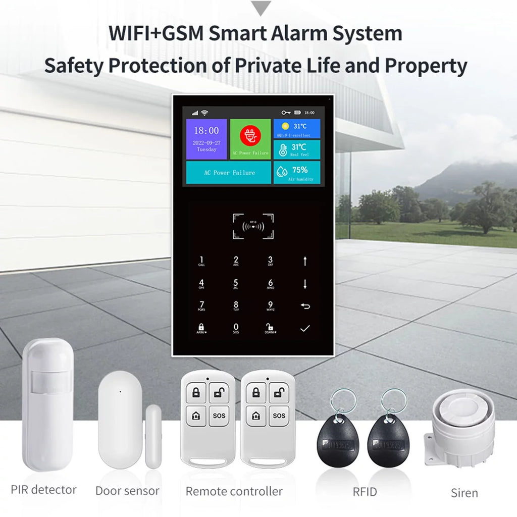 Walmeck All Touch  Screen Wireless   Burglar System Smart Home   Smart