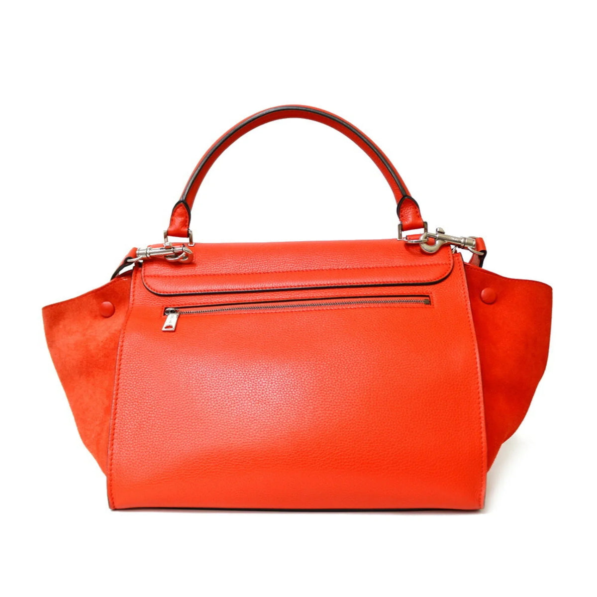 Pre-Owned Celine Trapeze Handbag Leather Orange Women's  (Fair)