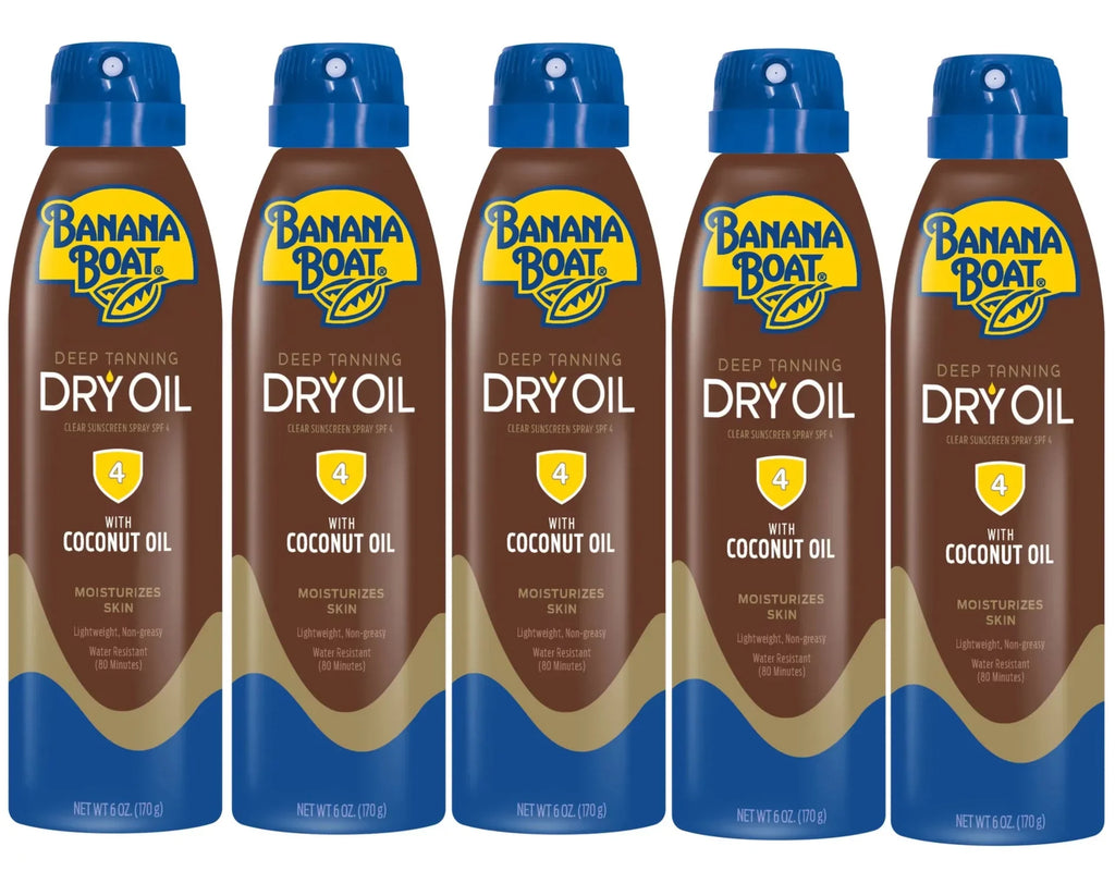 Banana Boat UltraMist Deep Tanning Dry Oil -  4 - 6oz (Pack of 5)