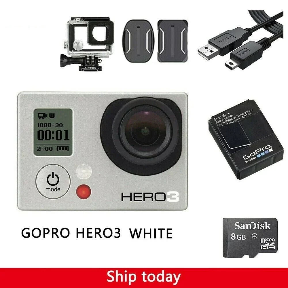 Cameras GoPro HERO3 White Edition 1080P Action Camera Wi-Fi Waterproof Camcorder