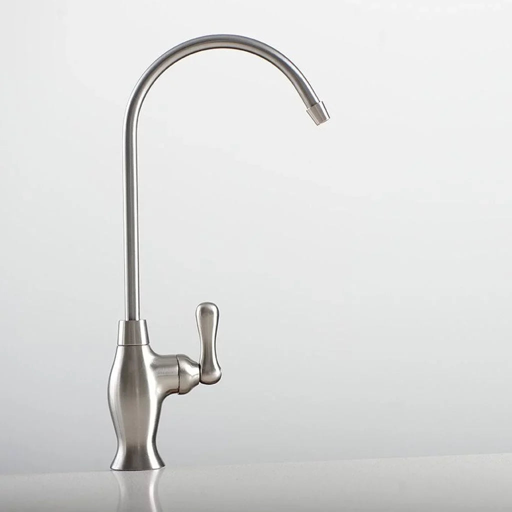 Euro-style Ceramic Disk Long-reach Non-Air Gap  Faucet - Brushed Nickel