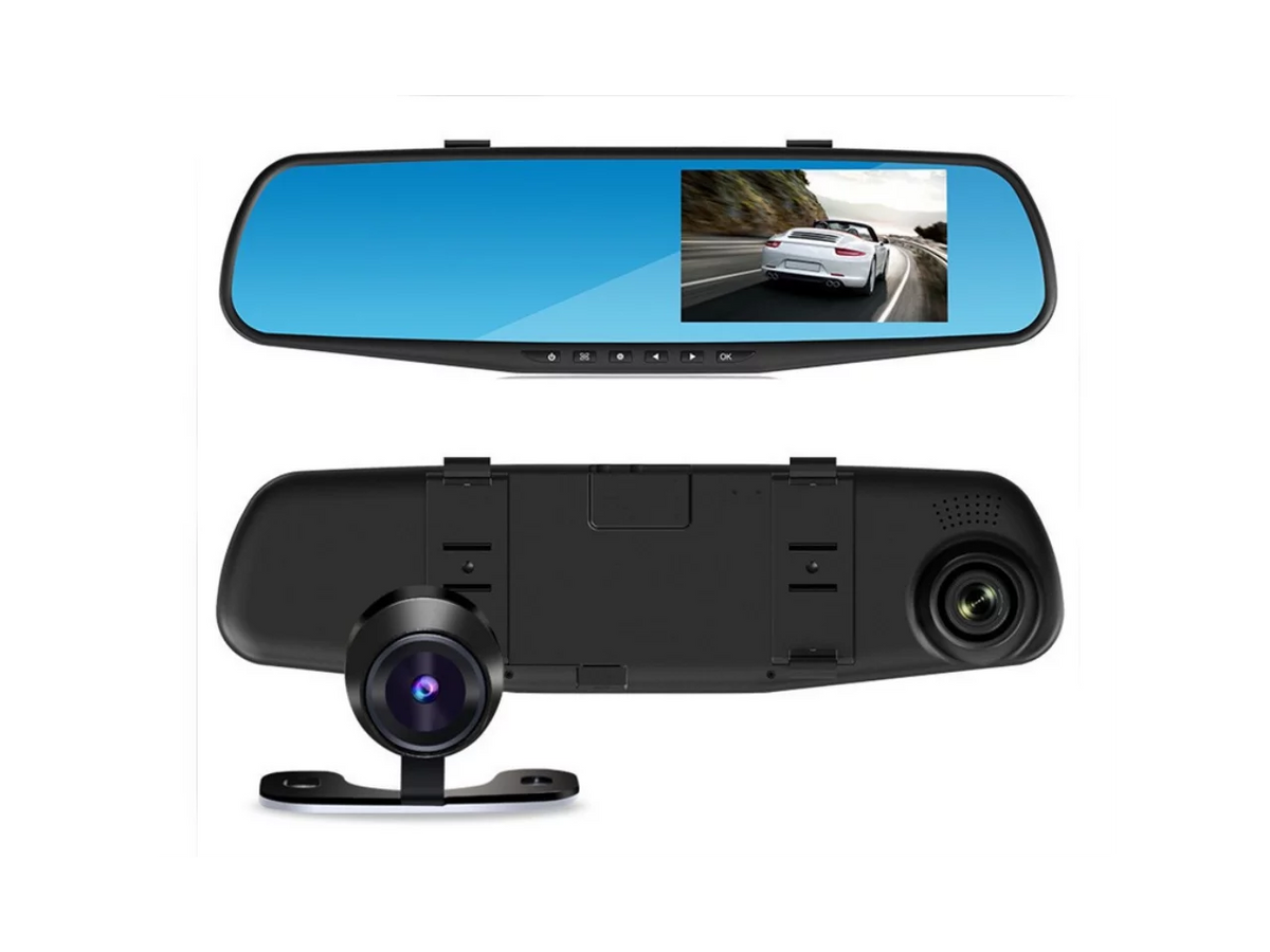 Car Camera | Upgraded Car Video Recorder Full  1080P | Car Video Camera 4.3" Inch  with Dual Lens for Vehicles Front & Rearview Mirror |  Vehicles Dash Cam