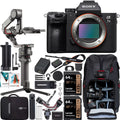 Sony a7  Full-Frame Alpha Mirrorless Digital Camera a7III Body -7M3 Filmmaker's Kit with   2 Gimbal 3-Axis Handheld Stabilizer Bundle + Deco Photo Backpack + Software