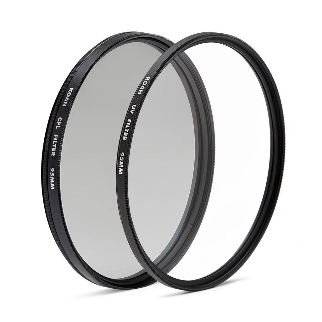 Koah 95mm Circular Polarizing and  Protective Lens Filter Bundle