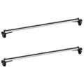 Fresh Fab Finds  47.24 in. Universal Top Roof Rack Cargo Carrier Aluminum Crossbar Rack with 165 lbs Capacity for Most Vehicle Wagon Car, Black