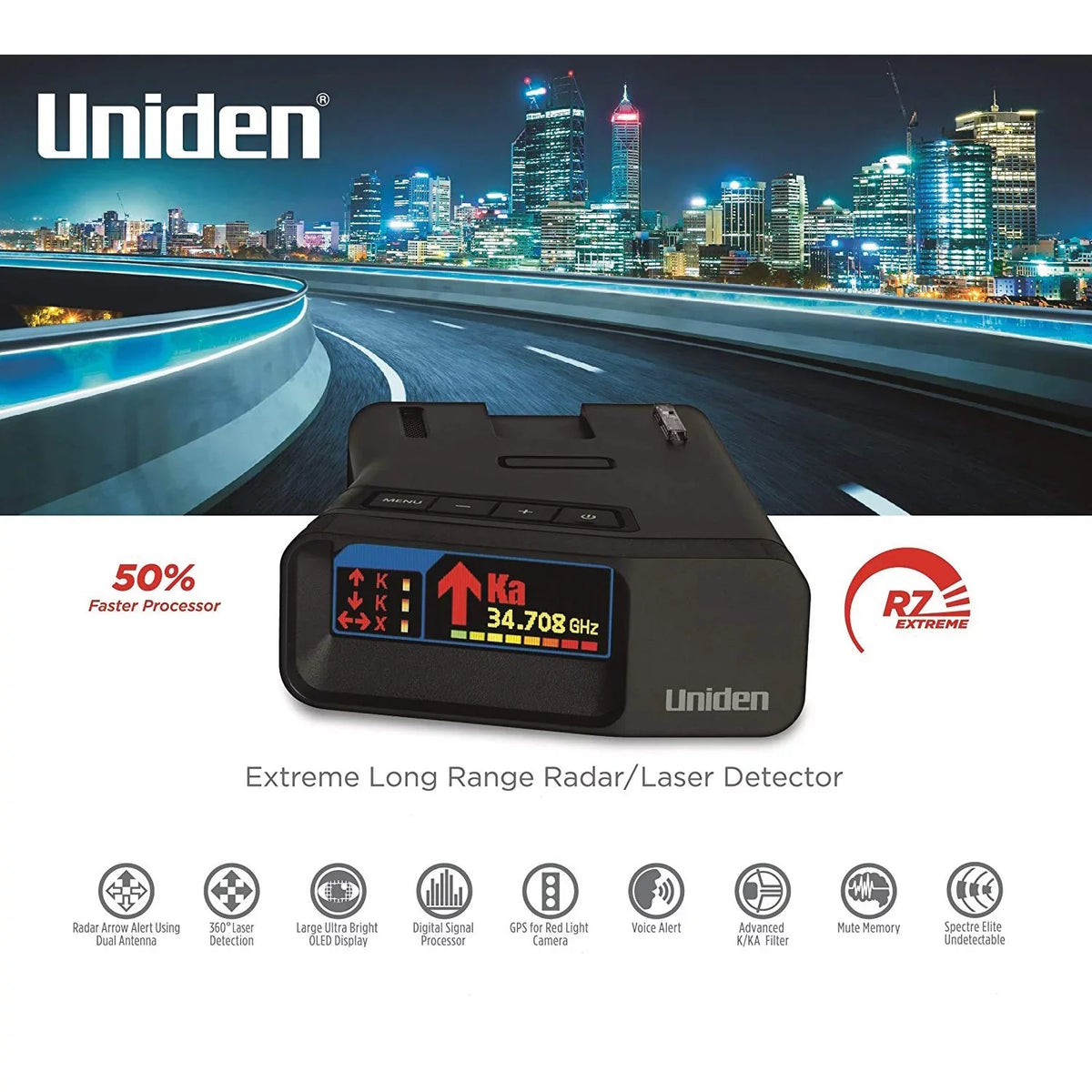 Uniden R7 Extreme Long-range Laser/Radar Detector With  And Threat Direction