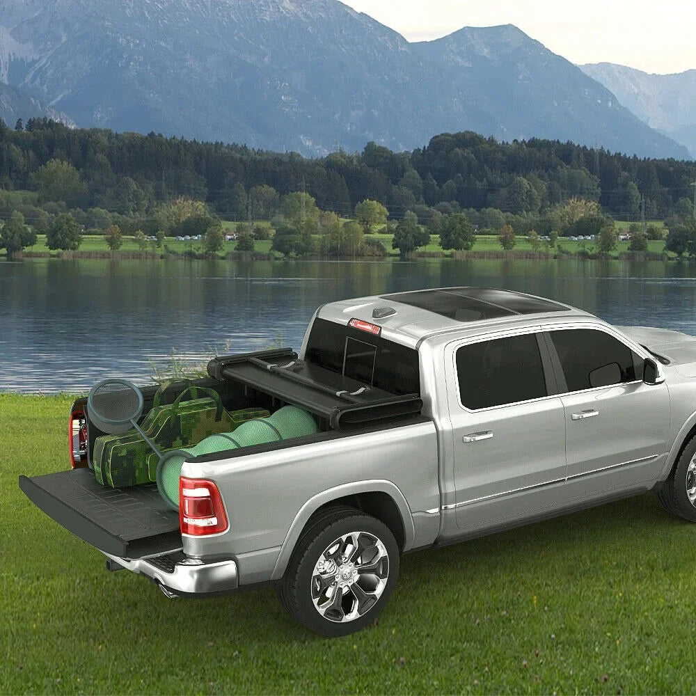 Ledkingdomus 5.7 ft Bed Soft Tri-Fold Truck Bed Tonneau Cover Compatible with 2019-2023 Dodge Ram 1500