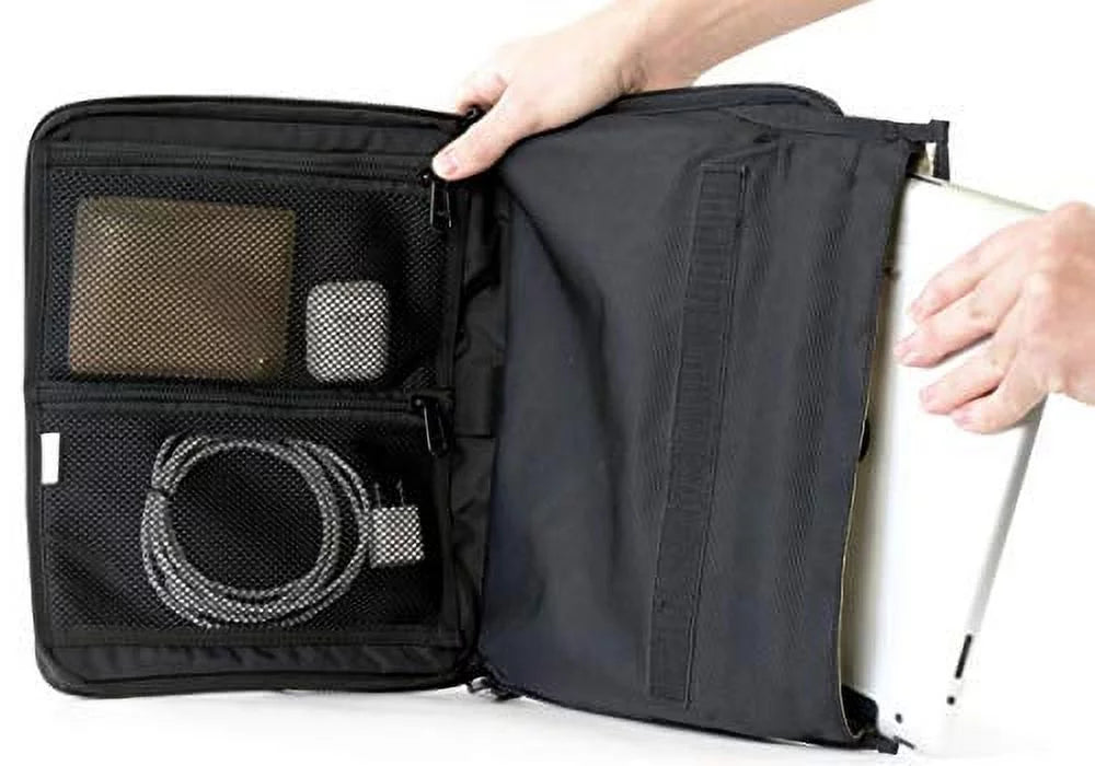 Mission Darkness Mojave Faraday Tablet Bag // Multi-Functional Travel Case with Accessory Pockets and Built-in Faraday Sleeve // Signal-Blocking, Anti-Tracking, Anti-Hacking, Anti-Spying Far