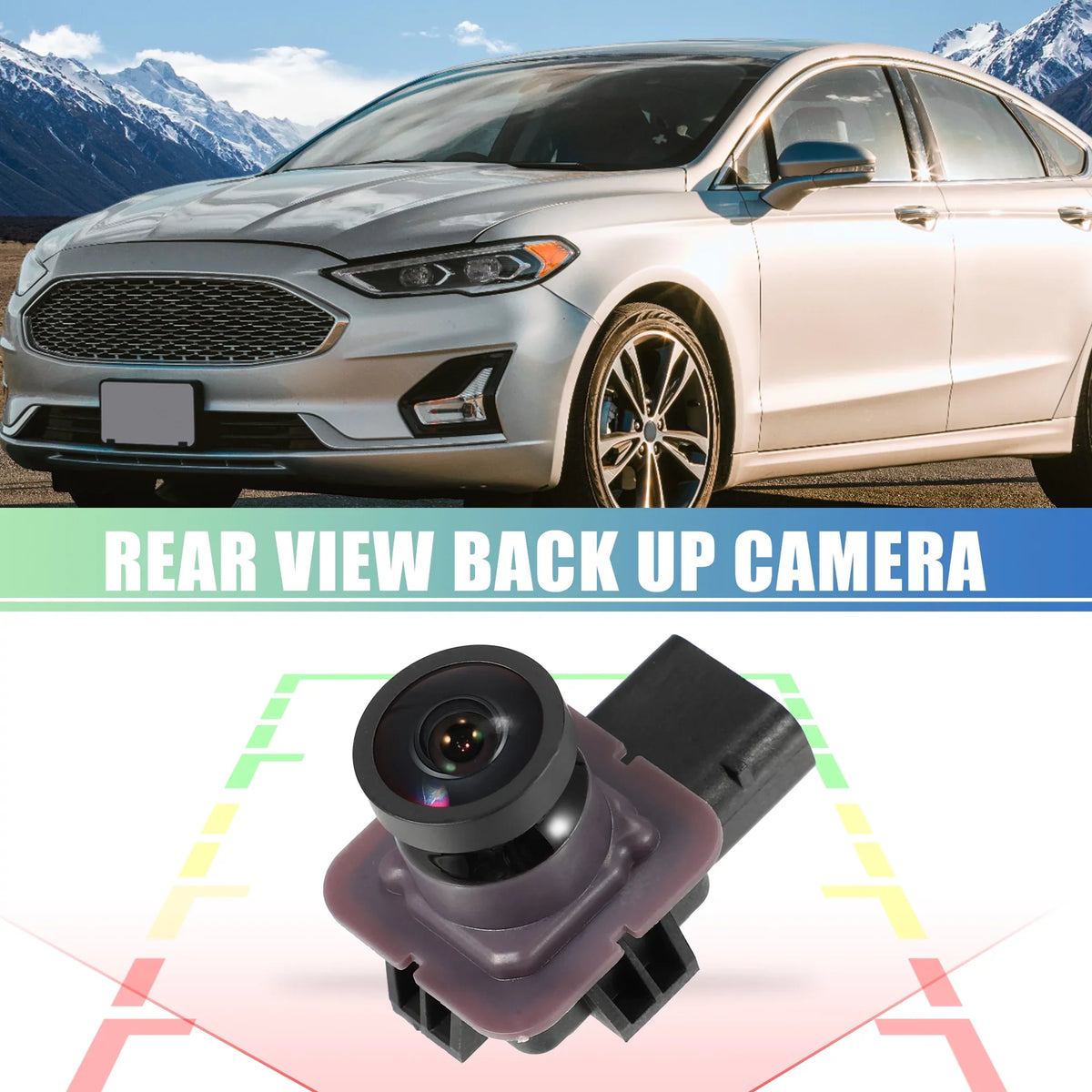 1 Set Back Up Camera HS7T-19G490- Car Rear View Park Assist Reverse Camera for Ford Fusion 2017-2020