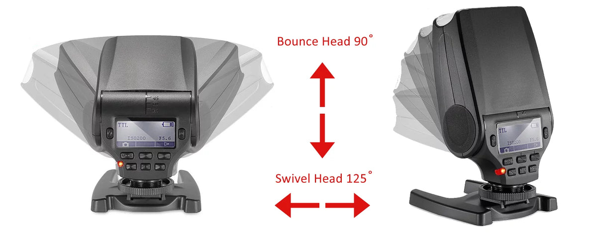 Fujifilm FinePix HS50EXR Bounce, Swivel Head Compact Flash () (Camera Not Included)