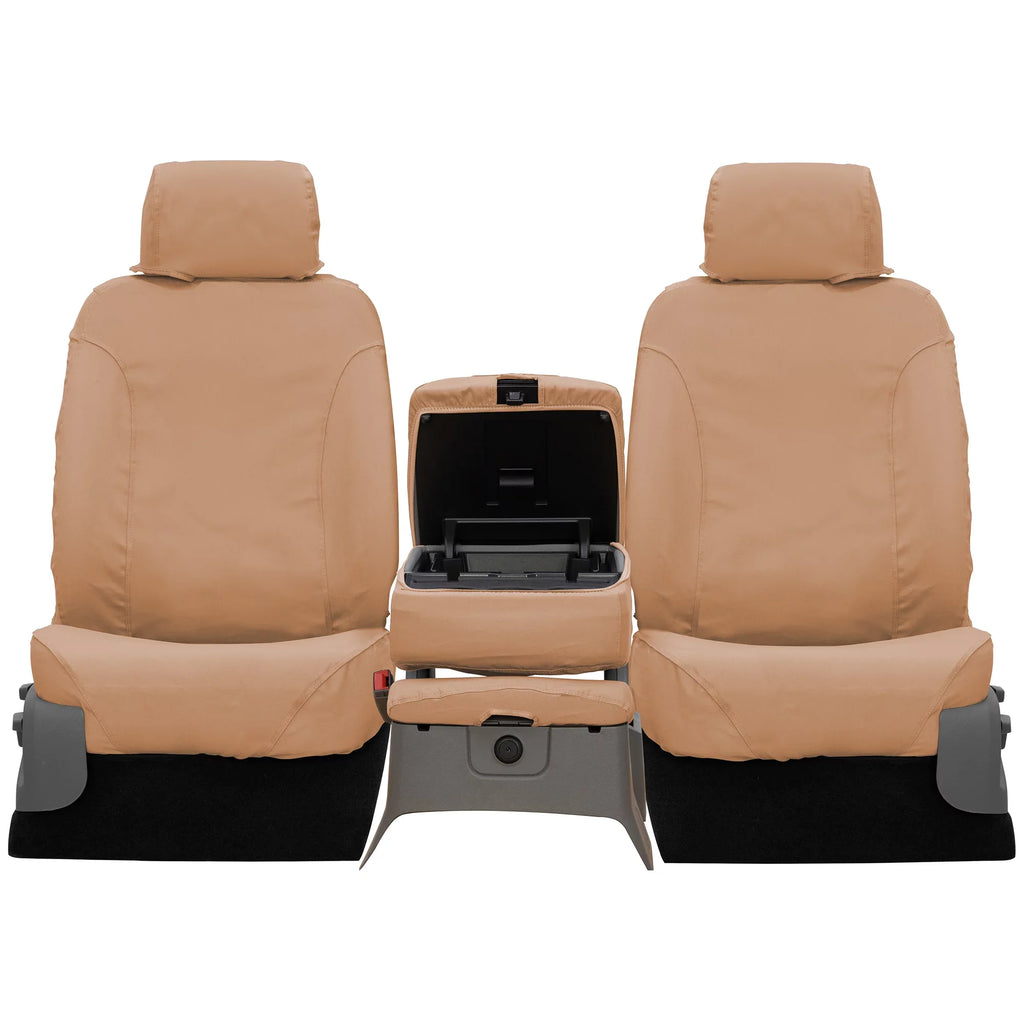 Covercraft SeatSaver Front Row Custom Fit Seat Cover for Select Ford F-150 Models - Polycotton (Tan) Fits select: 2013-2014  F150  , 2011-2012  F150