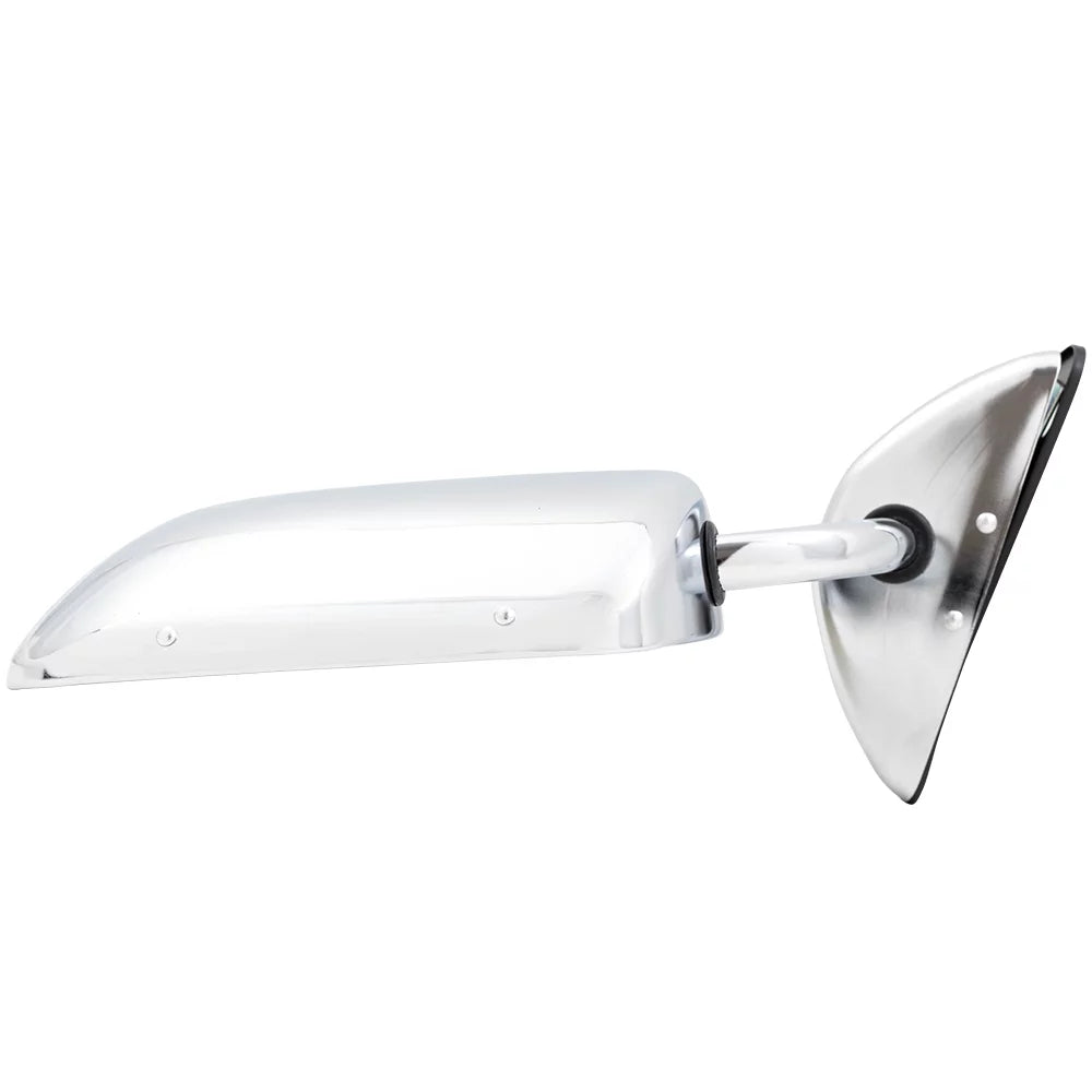 Brock Replacement Set Manual Side Door Stainless Steel Low Mount Mirrors Compatible with 1973-1991 C/K/R/V Pickup Truck  996220