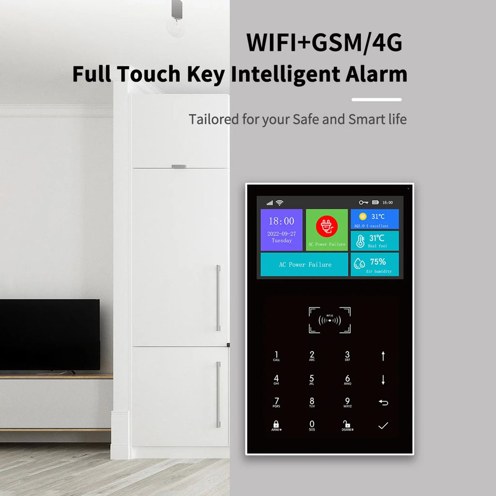 Walmeck All Touch  Screen Wireless   Burglar System Smart Home   Smart