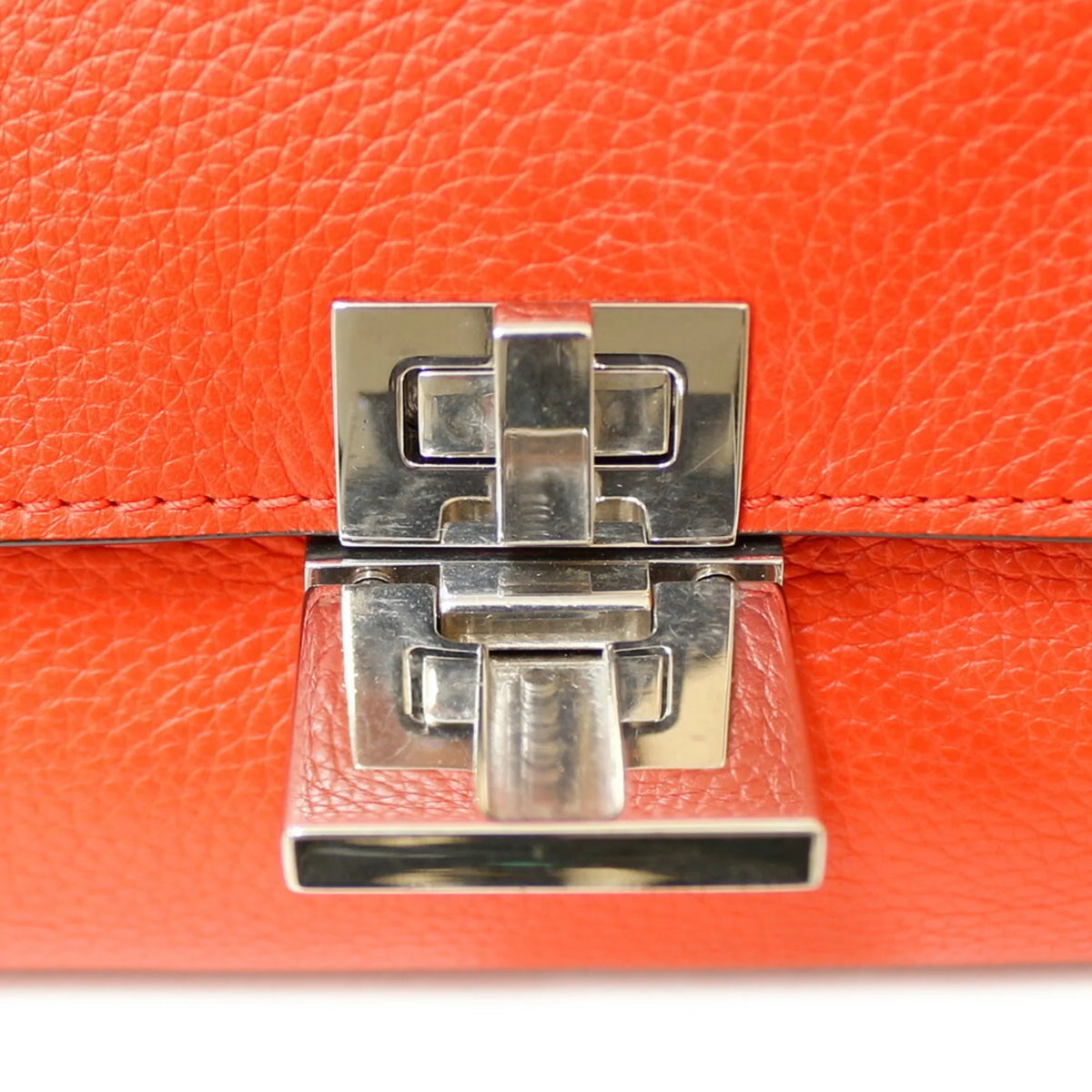 Pre-Owned Celine Trapeze Handbag Leather Orange Women's  (Fair)