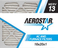 Aerostar 16x20x1   13, Pleated Air Filter, 16x20x1, Box of 4, Made in the