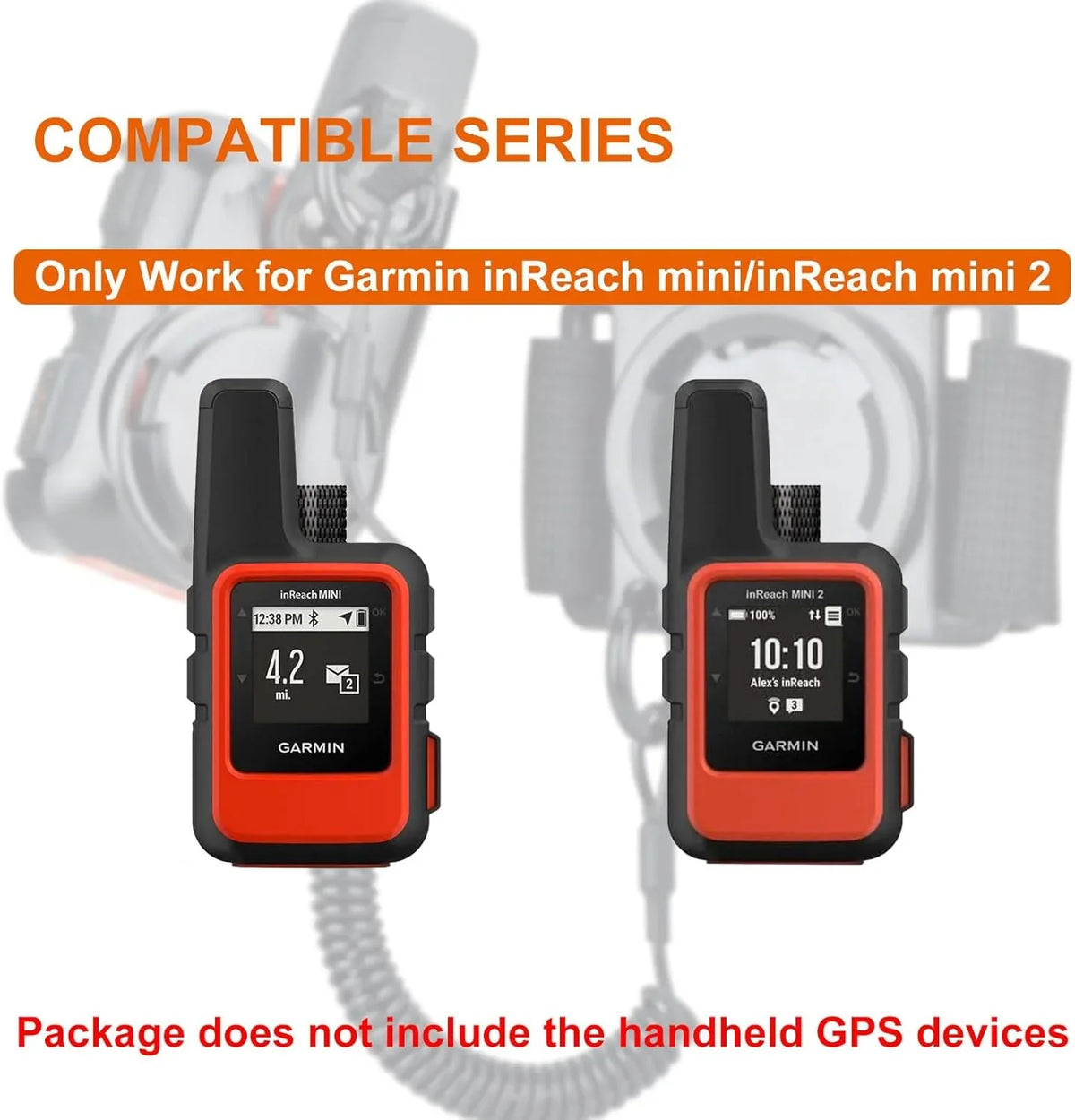 Backpack Tether for Garmin inReach Mini/inReach Mini 2 Handheld  - Garmin Backpack Mount (Not for Other