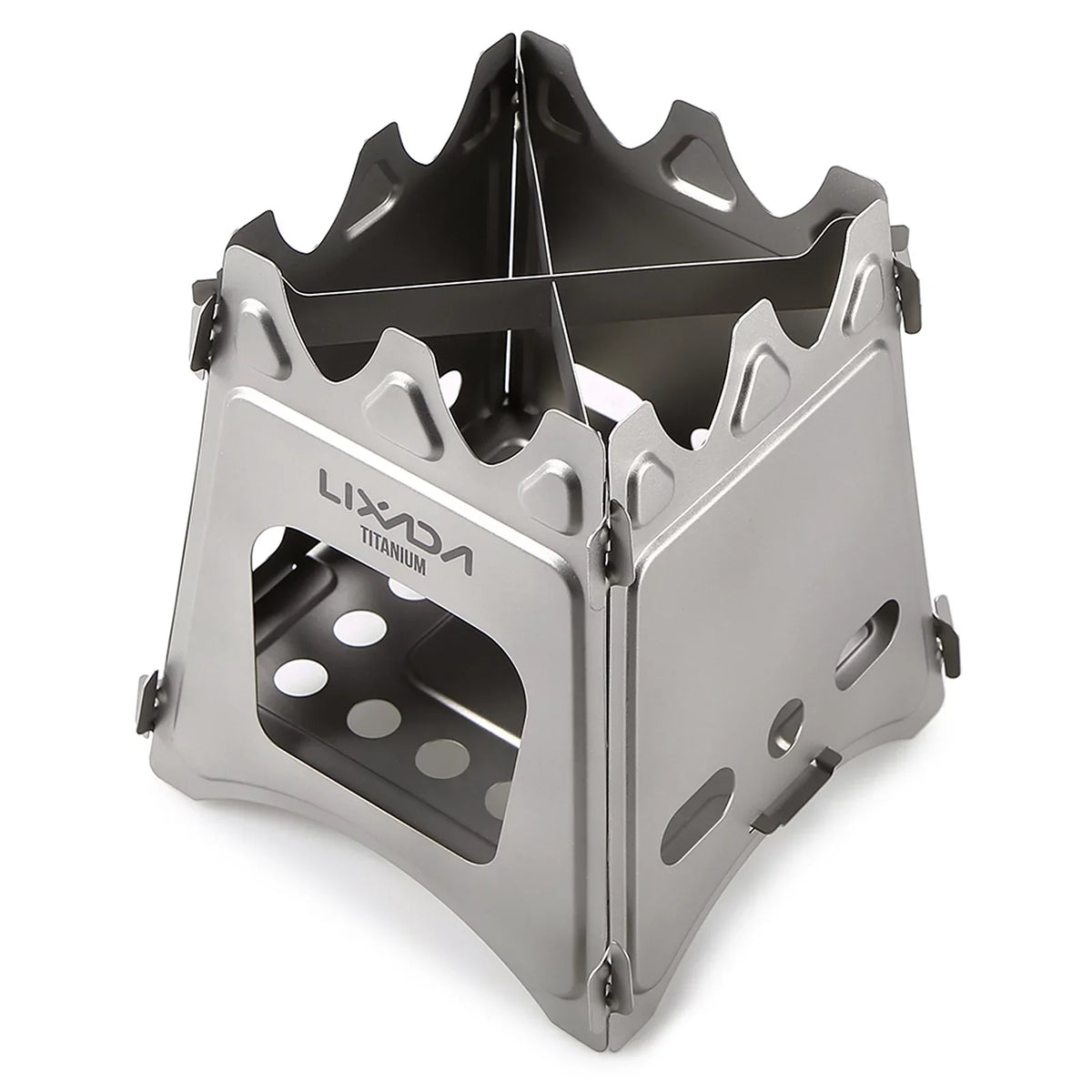 Lixada Compact Folding Wood Stove - Ideal for  Camping, Cooking, and Picnicking