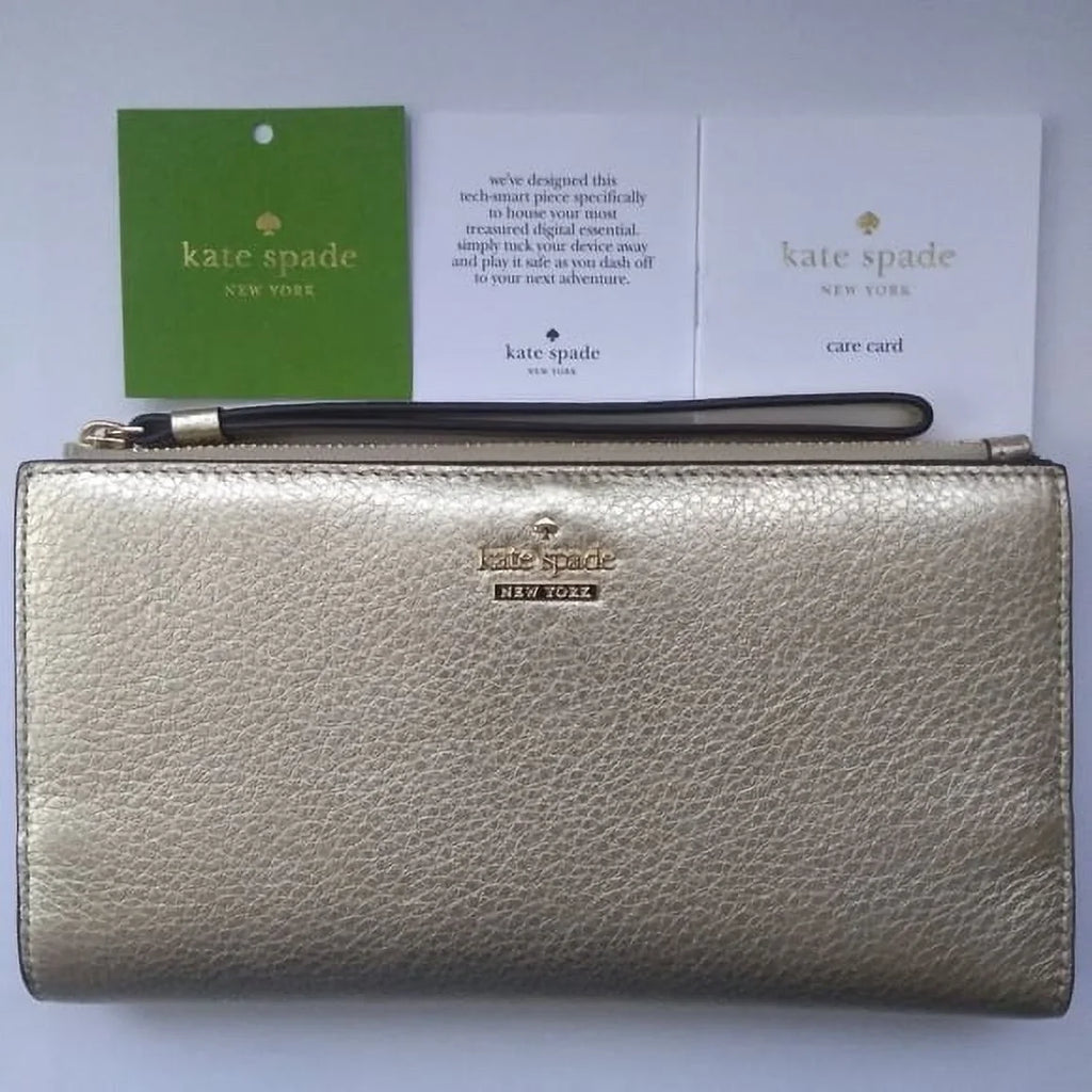 Kate Spade Blake Street Dot Eliza Wristlet Wallet Gold