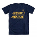 Janeway Chakotay 2024 Original Artwork Inspired by Star Trek Men's T-shirt Blue Large