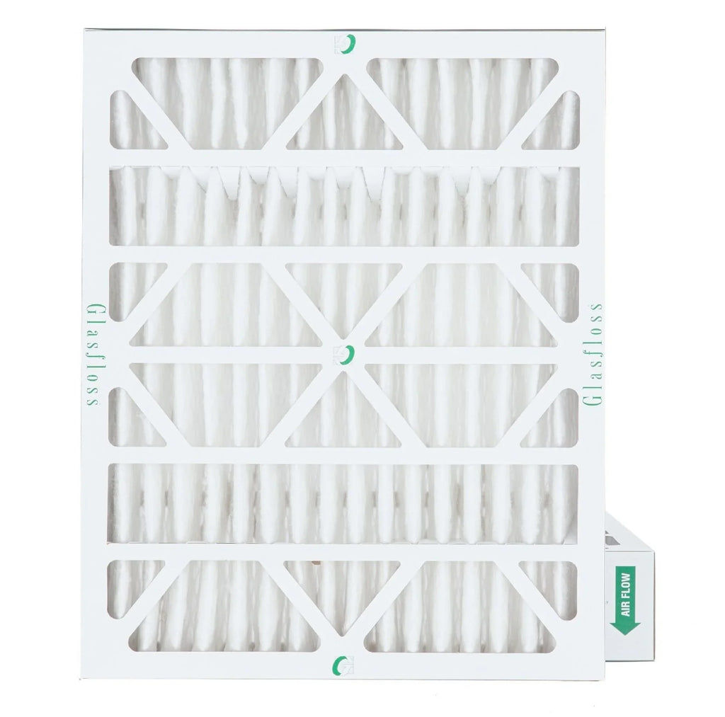 2 Pack of 20x24x4  10 Pleated 4" Inch Air Filters by Glasfloss. Actual Size: 19-3/8 x 23-3/8 x 3-3/4