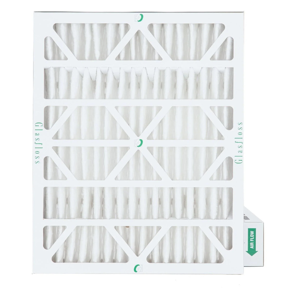 2 Pack of 20x24x4  10 Pleated 4" Inch Air Filters by Glasfloss. Actual Size: 19-3/8 x 23-3/8 x 3-3/4