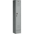 Global Industrial  12 x 12 x 60 in. Single Tier Paramount Locker with 1 Door Ready to Assemble, Gray