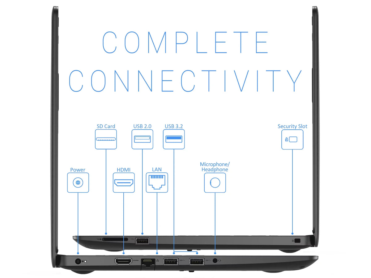Dell Inspiron 3493 Laptop, 14"  Display, Intel Core i5-1035G4 Upto 3.7GHz, 16GB , 1TB NVMe , , Card Reader, Wi-Fi, Bluetooth, Windows 10 Pro