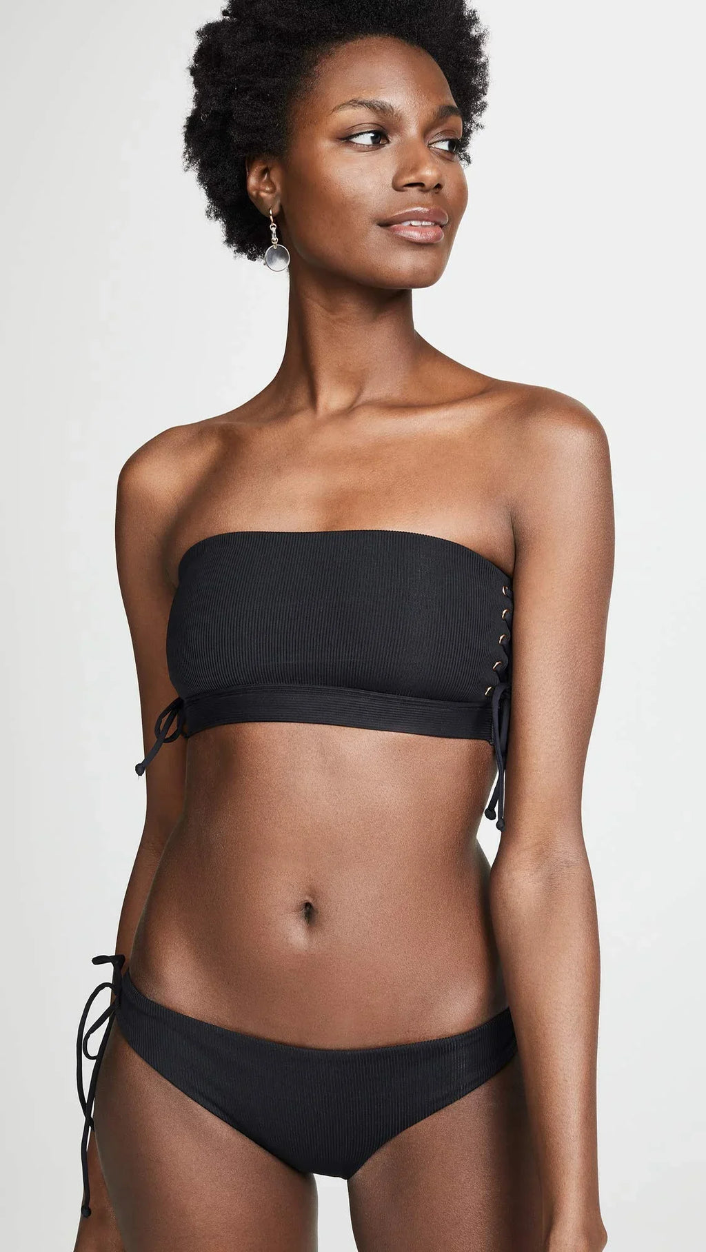 LSpace Women's Crystal Bikini Top Swimwear Black Size X-Small