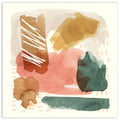 Empire Art Direct  Ochre Echo  Abstract Colorful Frameless Tempered Glass Panel Contemporary Wall Art - 38 x 38 in.