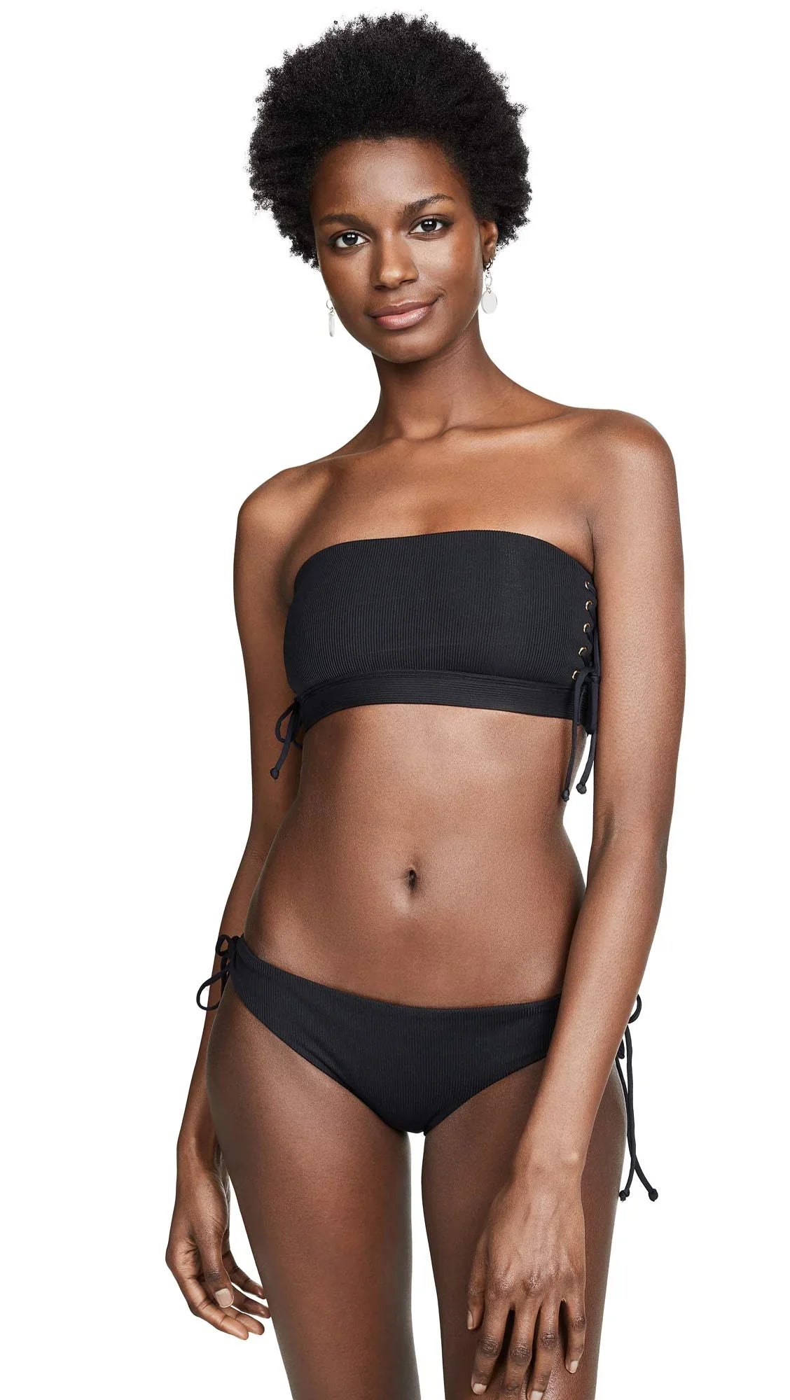 LSpace Women's Crystal Bikini Top Swimwear Black Size X-Small
