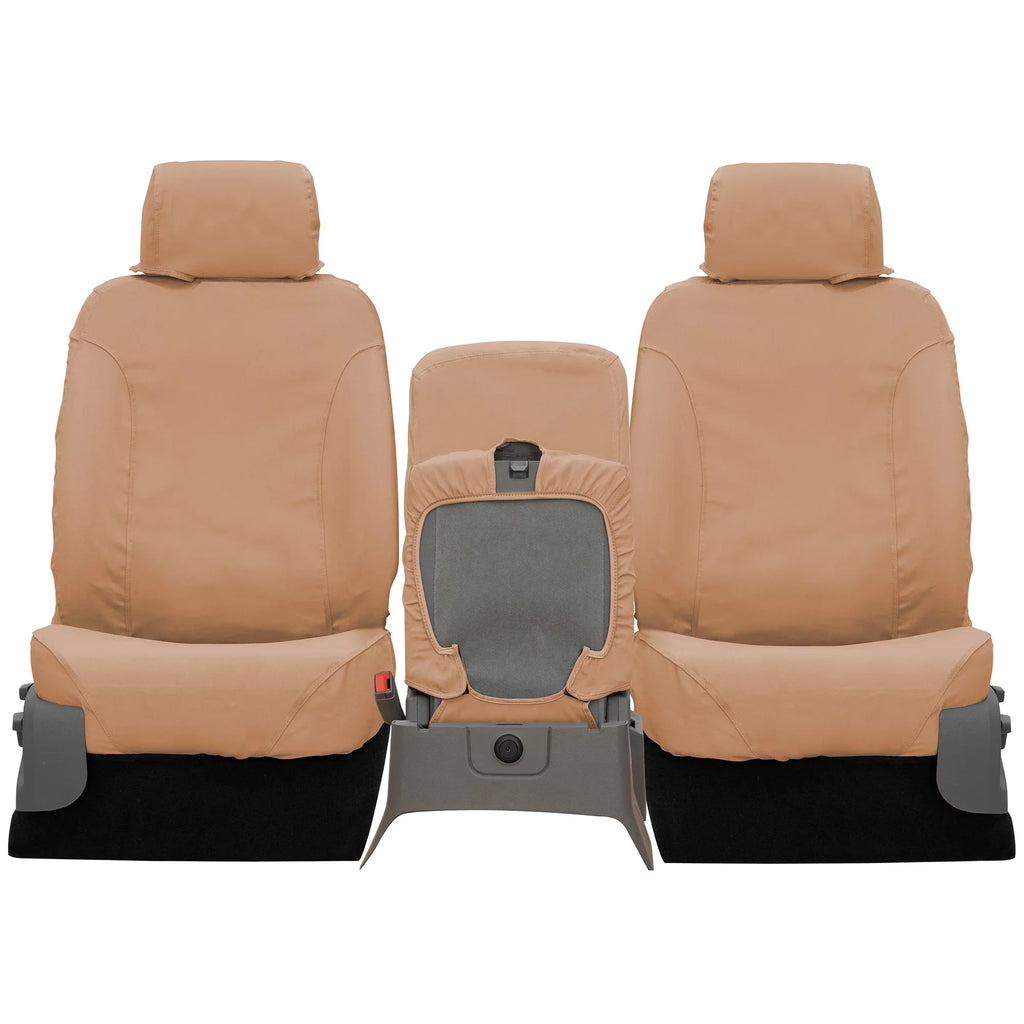 Covercraft SeatSaver Front Row Custom Fit Seat Cover for Select Ford F-150 Models - Polycotton (Tan) Fits select: 2013-2014  F150  , 2011-2012  F150