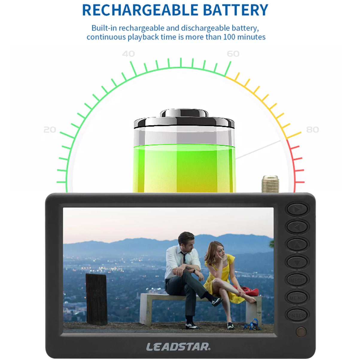 D5  Portable Digital  Player - 5-inch Screen, Pocket-Sized Car Television, Multimedia Player, Radio,  Card and U Disk Playback, Includes Remote Control