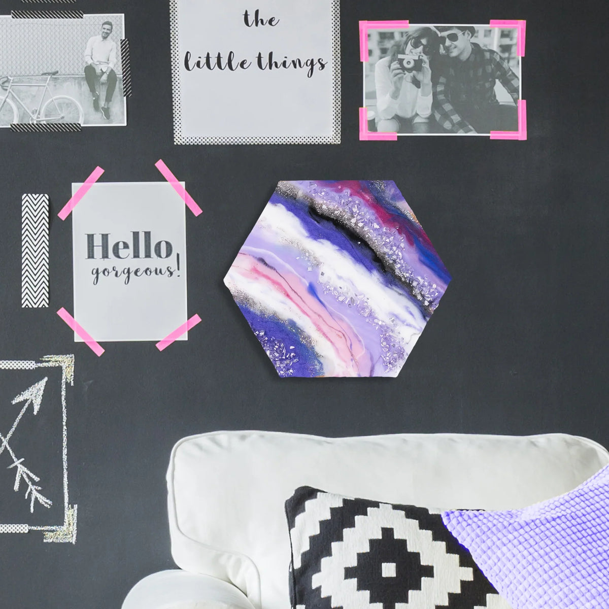 Mindful Makers D.I.Y. Geode Canvas Art Kit (17 Pieces), Boys and Girls, Teen, Aged 14+