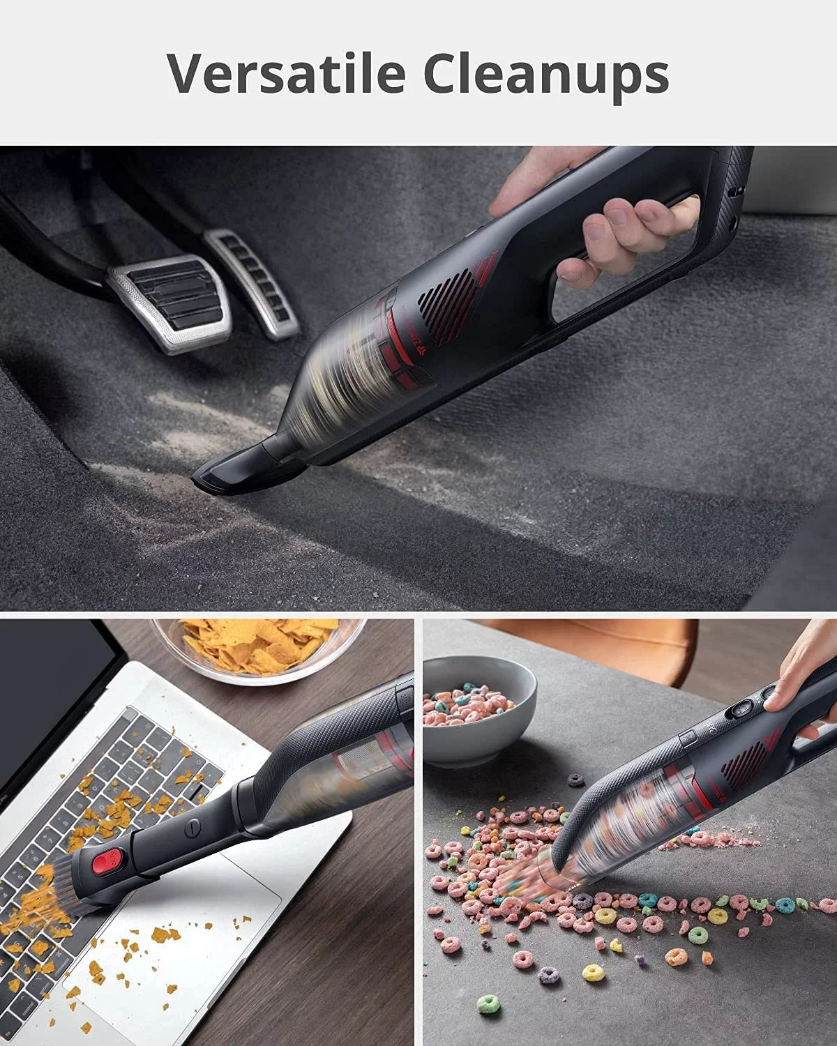 Anker eufy HomeVac H30 Venture, Cordless Car Vacuum, 80AW, 16kPa, Strong Suction Power, Handheld Vacuum Cleaner