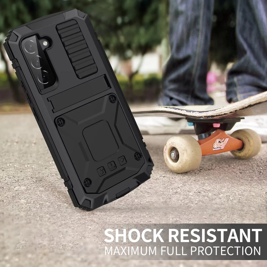 Casetego for Samsung Galaxy S22 Plus Case,Built in Kickstand Heavy Duty Military Grade Rugged Shockproof Protective Cover,Black