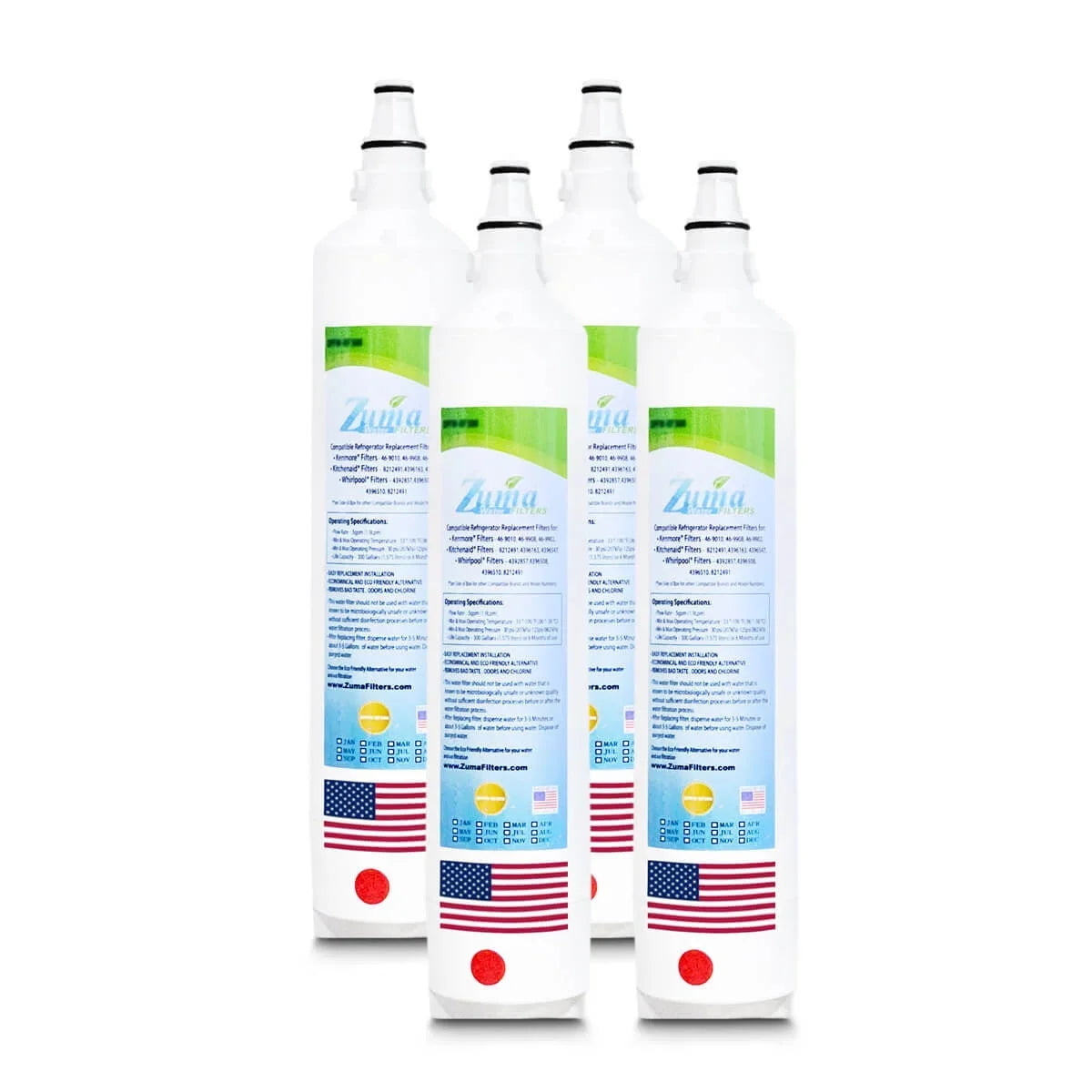 Brand , Water Filters , Model # ZWFZ1-RF750 , Compatible with Subzero® BI36UFDIDSPH - 4 Pack - Made in U.S.A.