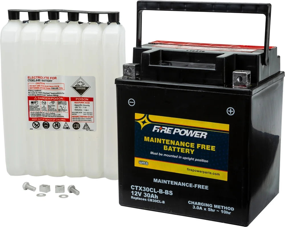 Fire Power Maintenance Free Battery CTX30CL-B- Compatible With Sea-Doo   155 2011-2015