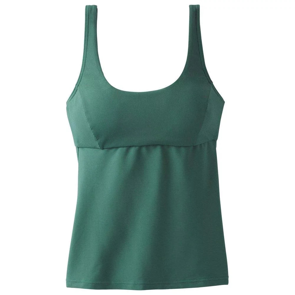 Prana Women's Rimini Tankini, Emerald Green Rib, Small