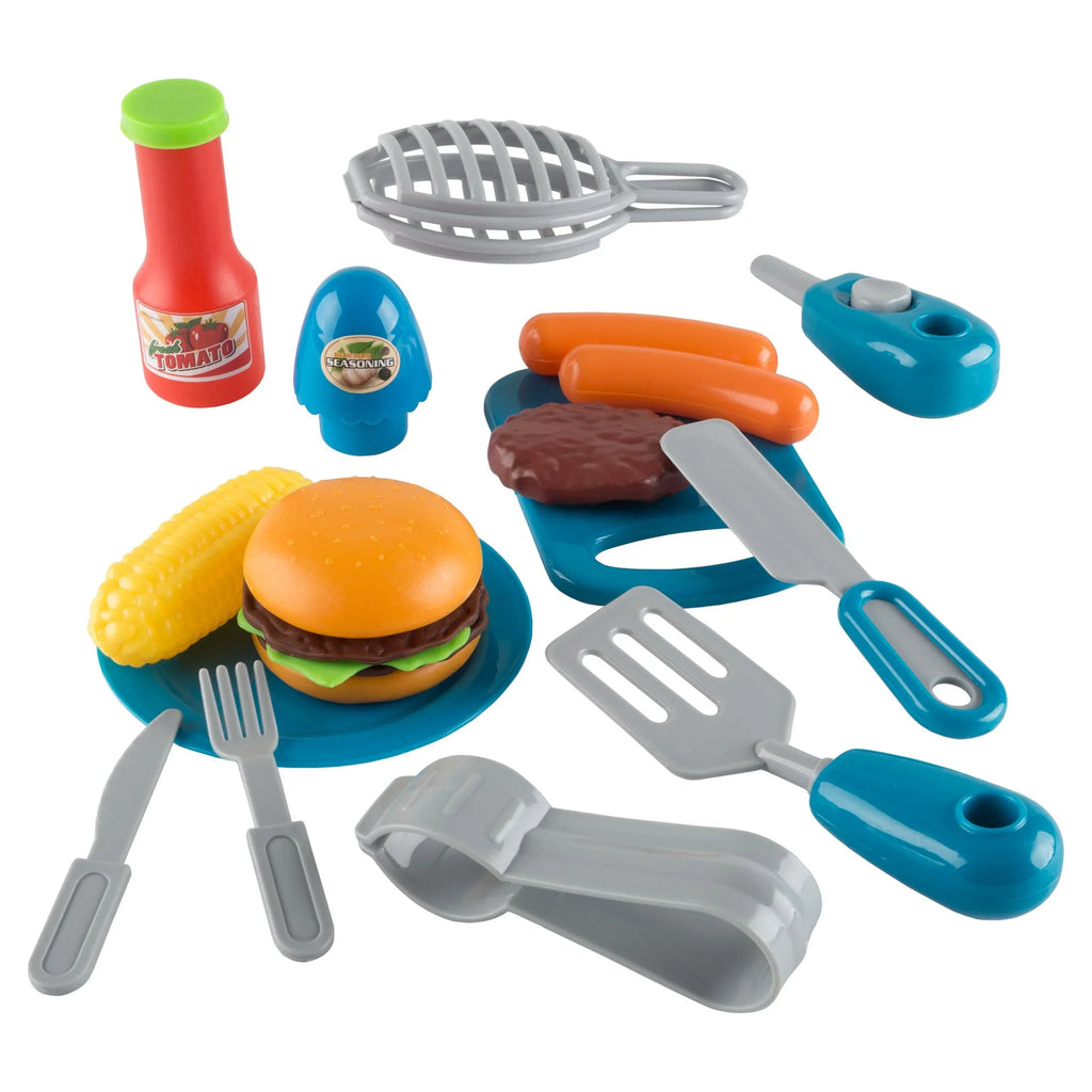 Hey! Play!  Grill Toy Set - Pretend Play Kids Dinner Play Set