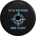 2018 2019 Wrangler  Backup Camera Not All Who Wander Ocean Water Reflection Spare Tire Cover for Jeep  33 Inch