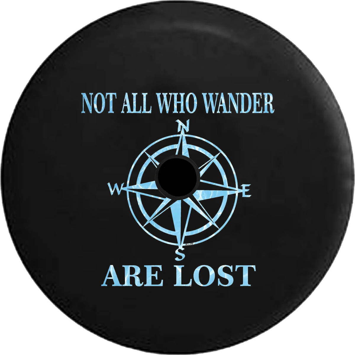 2018 2019 Wrangler  Backup Camera Not All Who Wander Ocean Water Reflection Spare Tire Cover for Jeep  33 Inch