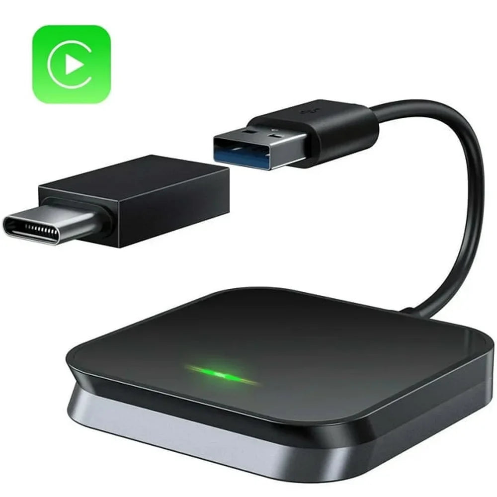 For Apple iOS Car Auto Navigation Player Wireless Carplay Adapter Box Dongle, Black
