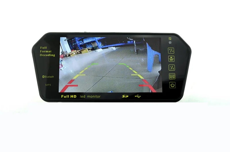Full  7" inch   Car Monitor Car RearView Mirror with Built-in Bluetooth Mp5  Photo Display   Slot